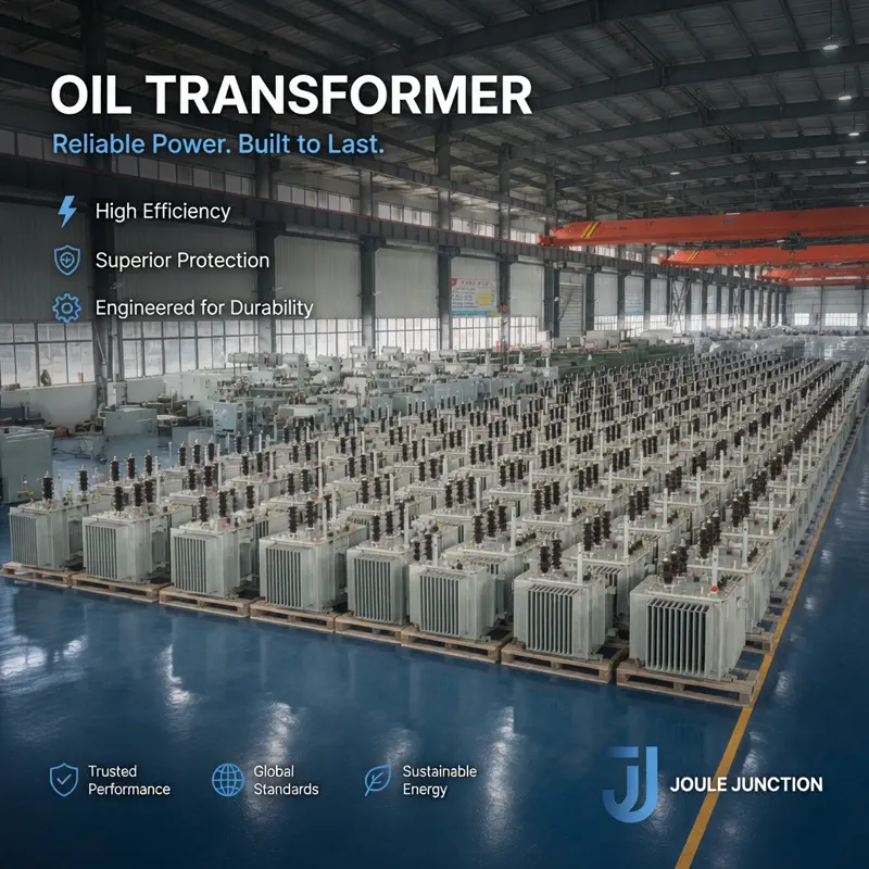 Transformer warehouse visual at Joule Junction — global manufacturing and distribution context