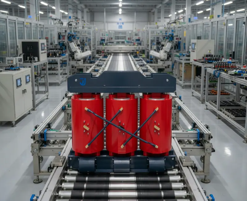 Factory assembly line at Joule Junction — Foshan manufacturing context