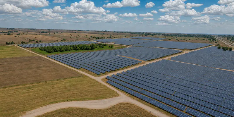 Agro-industrial solar installation at Joule Junction — C&I energy infrastructure context